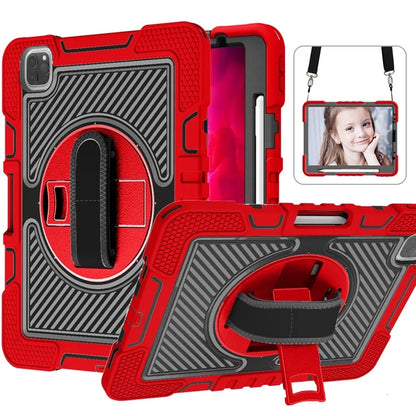 For iPad Air (2020) / (2022) / iPad Pro 11 (2018) / (2020) / (2021) / (2022) Tablet Kickstand Case with Shoulder Strap