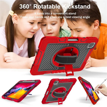 For iPad Air (2020) / (2022) / iPad Pro 11 (2018) / (2020) / (2021) / (2022) Tablet Kickstand Case with Shoulder Strap