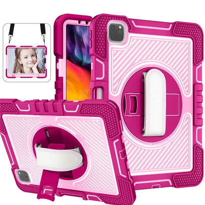 For iPad Air (2020) / (2022) / iPad Pro 11 (2018) / (2020) / (2021) / (2022) Tablet Kickstand Case with Shoulder Strap