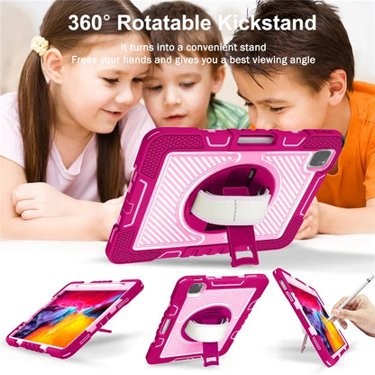For iPad Air (2020) / (2022) / iPad Pro 11 (2018) / (2020) / (2021) / (2022) Tablet Kickstand Case with Shoulder Strap