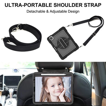 For iPad Air (2020) / (2022) / iPad Pro 11 (2018) / (2020) / (2021) / (2022) Tablet Kickstand Case with Shoulder Strap