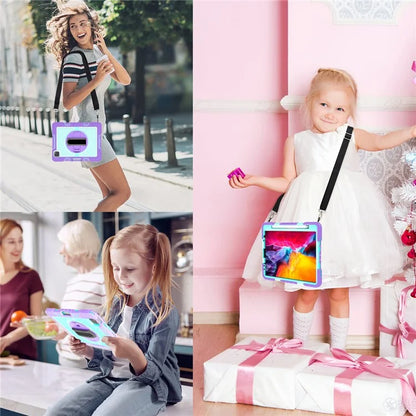 For iPad Air (2020) / (2022) / iPad Pro 11 (2018) / (2020) / (2021) / (2022) Tablet Kickstand Case with Shoulder Strap