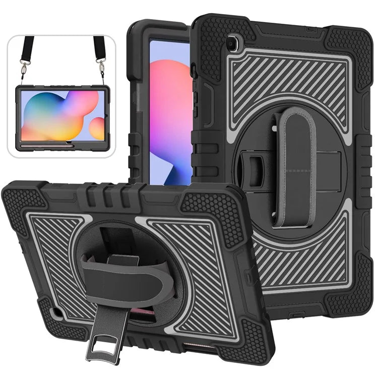 For Samsung Galaxy Tab S6 Lite (2024) / S6 Lite (2022) / S6 Lite (2020) Kickstand Tablet Case with Shoulder Strap