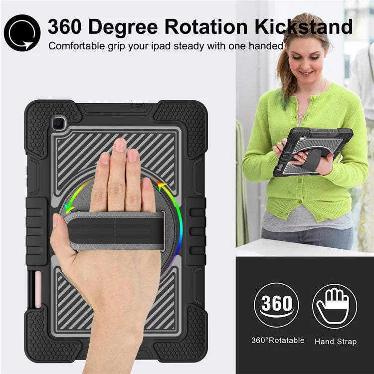 For Samsung Galaxy Tab S6 Lite (2024) / S6 Lite (2022) / S6 Lite (2020) Kickstand Tablet Case with Shoulder Strap