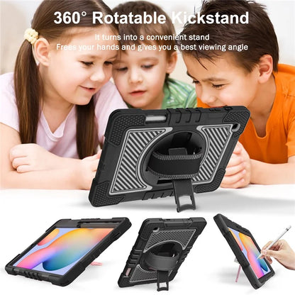 For Samsung Galaxy Tab S6 Lite (2024) / S6 Lite (2022) / S6 Lite (2020) Kickstand Tablet Case with Shoulder Strap
