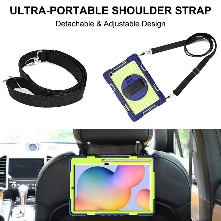 For Samsung Galaxy Tab S6 Lite (2024) / S6 Lite (2022) / S6 Lite (2020) Kickstand Tablet Case with Shoulder Strap