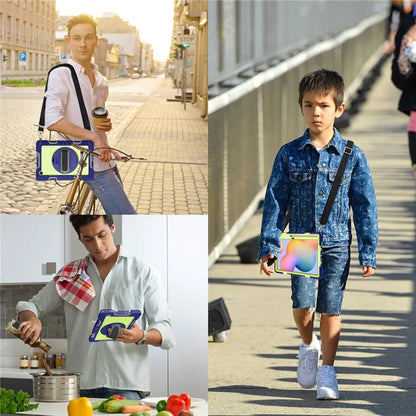For Samsung Galaxy Tab S6 Lite (2024) / S6 Lite (2022) / S6 Lite (2020) Kickstand Tablet Case with Shoulder Strap