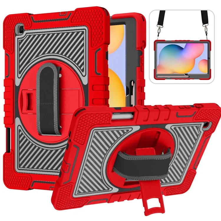 For Samsung Galaxy Tab S6 Lite (2024) / S6 Lite (2022) / S6 Lite (2020) Kickstand Tablet Case with Shoulder Strap