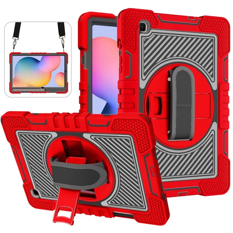 For Samsung Galaxy Tab S6 Lite (2024) / S6 Lite (2022) / S6 Lite (2020) Kickstand Tablet Case with Shoulder Strap