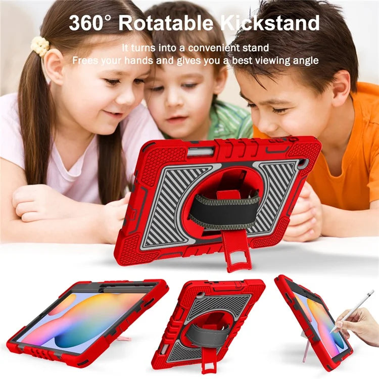 For Samsung Galaxy Tab S6 Lite (2024) / S6 Lite (2022) / S6 Lite (2020) Kickstand Tablet Case with Shoulder Strap