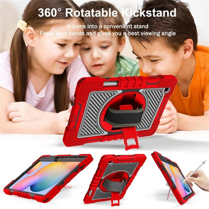 For Samsung Galaxy Tab S6 Lite (2024) / S6 Lite (2022) / S6 Lite (2020) Kickstand Tablet Case with Shoulder Strap