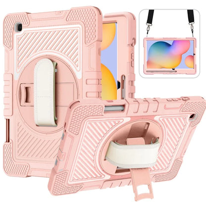 For Samsung Galaxy Tab S6 Lite (2024) / S6 Lite (2022) / S6 Lite (2020) Kickstand Tablet Case with Shoulder Strap