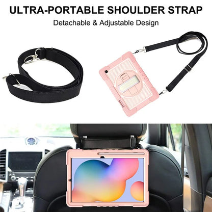 For Samsung Galaxy Tab S6 Lite (2024) / S6 Lite (2022) / S6 Lite (2020) Kickstand Tablet Case with Shoulder Strap