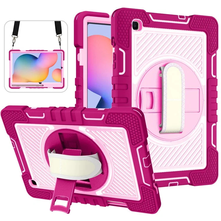 For Samsung Galaxy Tab S6 Lite (2024) / S6 Lite (2022) / S6 Lite (2020) Kickstand Tablet Case with Shoulder Strap