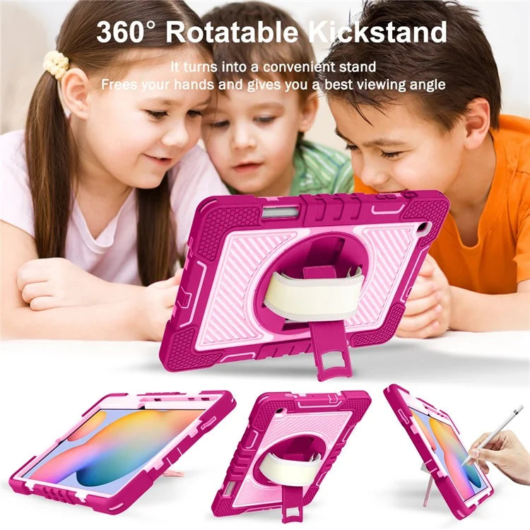 For Samsung Galaxy Tab S6 Lite (2024) / S6 Lite (2022) / S6 Lite (2020) Kickstand Tablet Case with Shoulder Strap