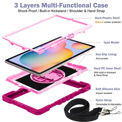 For Samsung Galaxy Tab S6 Lite (2024) / S6 Lite (2022) / S6 Lite (2020) Kickstand Tablet Case with Shoulder Strap