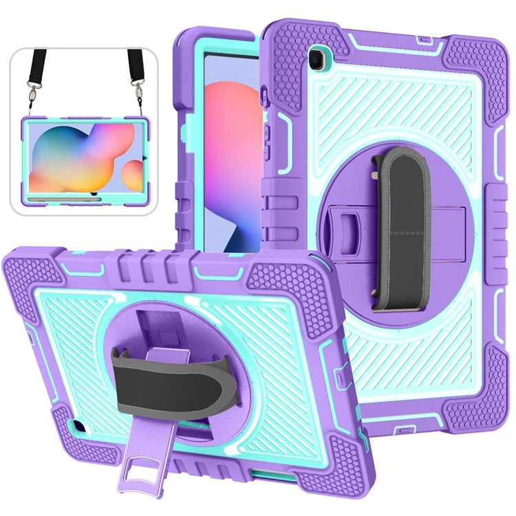 For Samsung Galaxy Tab S6 Lite (2024) / S6 Lite (2022) / S6 Lite (2020) Kickstand Tablet Case with Shoulder Strap
