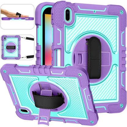 For iPad 10.2 (2021) / (2020) / (2019) Kickstand Case Tablet Cover with Shoulder Strap