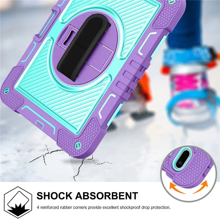 For iPad 10.2 (2021) / (2020) / (2019) Kickstand Case Tablet Cover with Shoulder Strap