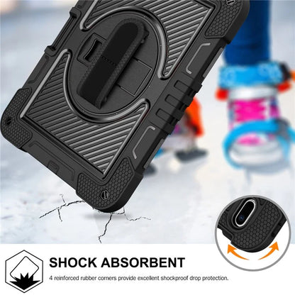 For iPad 10.2 (2021) / (2020) / (2019) Kickstand Case Tablet Cover with Shoulder Strap