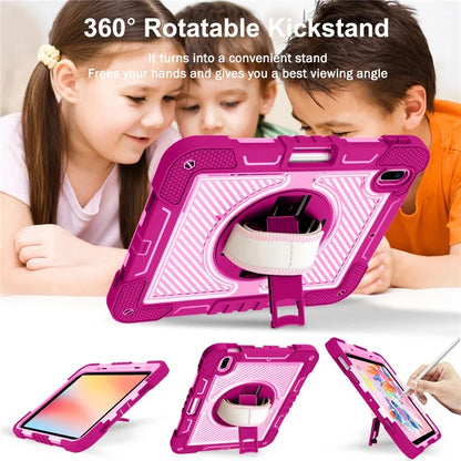 For iPad 10.2 (2021) / (2020) / (2019) Kickstand Case Tablet Cover with Shoulder Strap