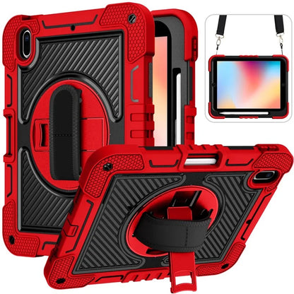 For iPad 10.2 (2021) / (2020) / (2019) Kickstand Case Tablet Cover with Shoulder Strap