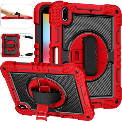 For iPad 10.2 (2021) / (2020) / (2019) Kickstand Case Tablet Cover with Shoulder Strap
