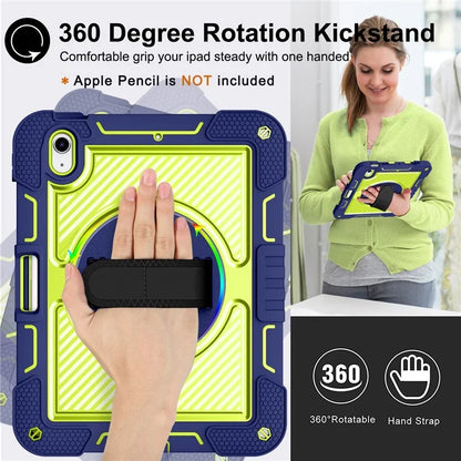 For iPad 10.9 (2022) Case Kickstand Anti-drop Tablet Cover with Shoulder Strap