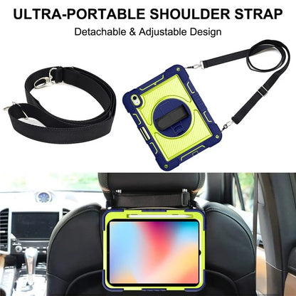 For iPad 10.9 (2022) Case Kickstand Anti-drop Tablet Cover with Shoulder Strap