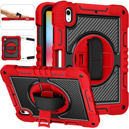 For iPad 10.9 (2022) Case Kickstand Anti-drop Tablet Cover with Shoulder Strap