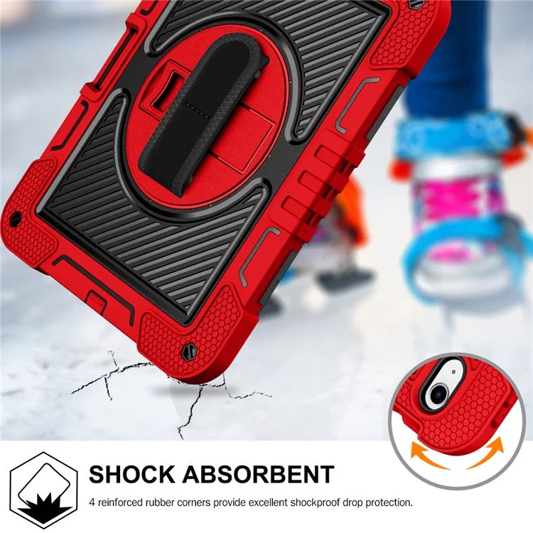 For iPad 10.9 (2022) Case Kickstand Anti-drop Tablet Cover with Shoulder Strap