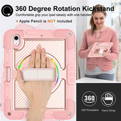 For iPad 10.9 (2022) Case Kickstand Anti-drop Tablet Cover with Shoulder Strap