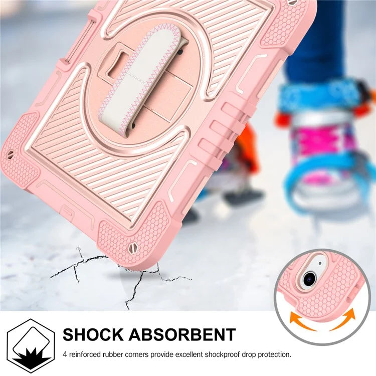 For iPad 10.9 (2022) Case Kickstand Anti-drop Tablet Cover with Shoulder Strap