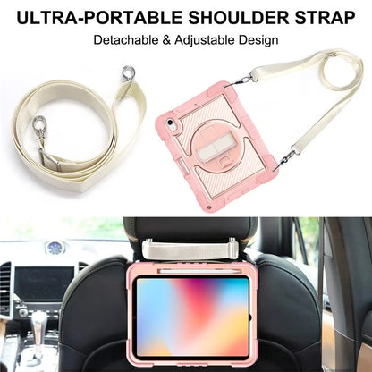 For iPad 10.9 (2022) Case Kickstand Anti-drop Tablet Cover with Shoulder Strap