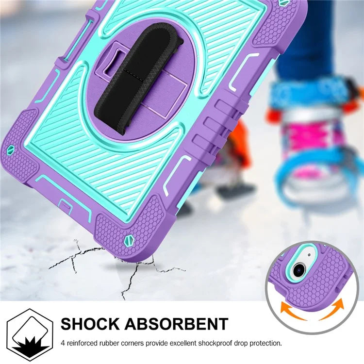 For iPad 10.9 (2022) Case Kickstand Anti-drop Tablet Cover with Shoulder Strap