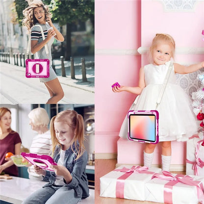 For iPad 10.9 (2022) Case Kickstand Anti-drop Tablet Cover with Shoulder Strap