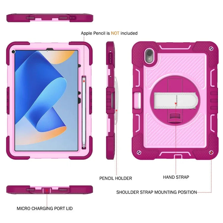 For Huawei MatePad 11 (2023) Tablet Case Shockproof Cover with Kickstand Shoulder Strap