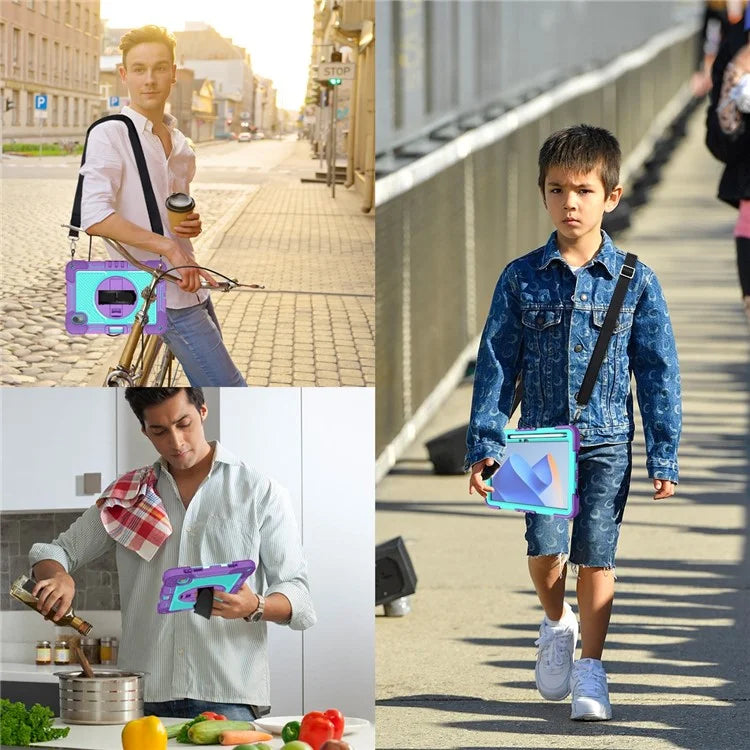 For Huawei MatePad 11 (2023) Tablet Case Shockproof Cover with Kickstand Shoulder Strap