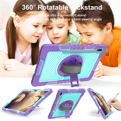 For Samsung Galaxy Tab S7 / S8 Crossbody Tablet Case Shoulder Strap Rotary Kickstand