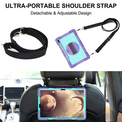 For Samsung Galaxy Tab S7 / S8 Crossbody Tablet Case Shoulder Strap Rotary Kickstand
