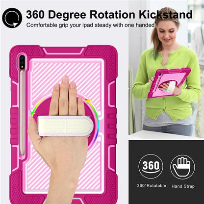 For Samsung Galaxy Tab S7 / S8 Crossbody Tablet Case Shoulder Strap Rotary Kickstand