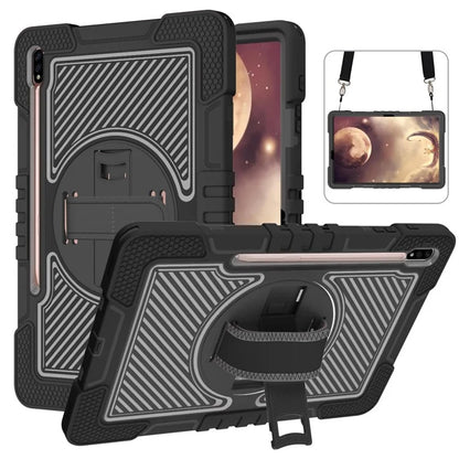 For Samsung Galaxy Tab S7 / S8 Crossbody Tablet Case Shoulder Strap Rotary Kickstand