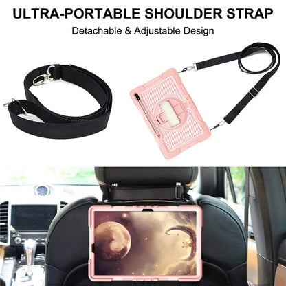 For Samsung Galaxy Tab S7 / S8 Crossbody Tablet Case Shoulder Strap Rotary Kickstand