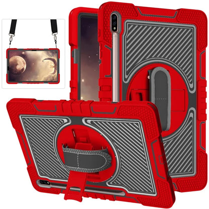 For Samsung Galaxy Tab S7 / S8 Crossbody Tablet Case Shoulder Strap Rotary Kickstand