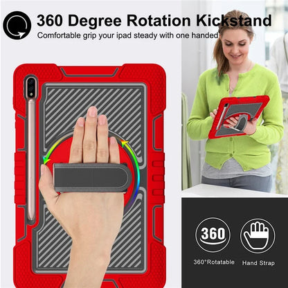 For Samsung Galaxy Tab S7 / S8 Crossbody Tablet Case Shoulder Strap Rotary Kickstand
