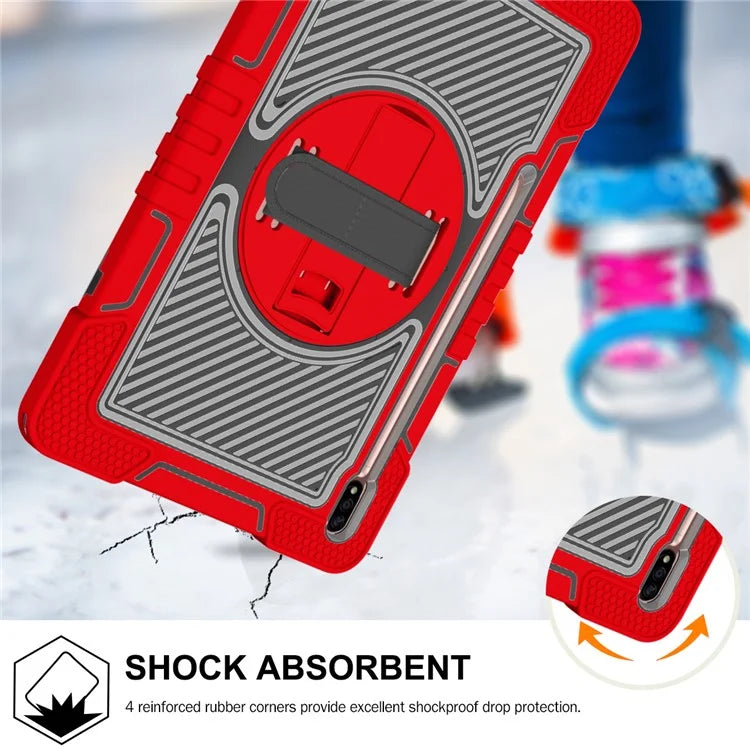 For Samsung Galaxy Tab S7 / S8 Crossbody Tablet Case Shoulder Strap Rotary Kickstand