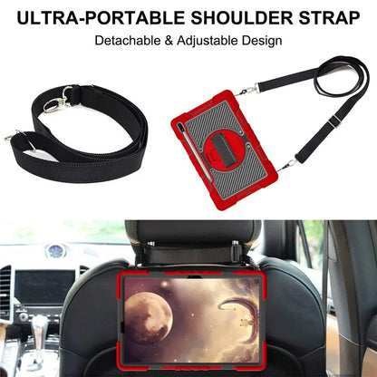 For Samsung Galaxy Tab S7 / S8 Crossbody Tablet Case Shoulder Strap Rotary Kickstand