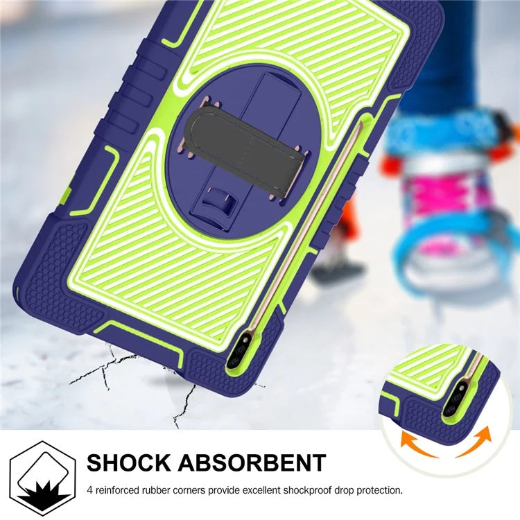 For Samsung Galaxy Tab S7 / S8 Crossbody Tablet Case Shoulder Strap Rotary Kickstand