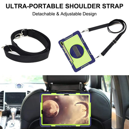 For Samsung Galaxy Tab S7 / S8 Crossbody Tablet Case Shoulder Strap Rotary Kickstand