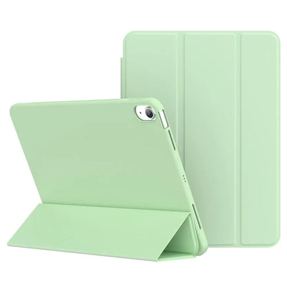 For iPad Air (2020) / (2022) Tablet Case Tri-fold Stand TPU+PU Leather Cover